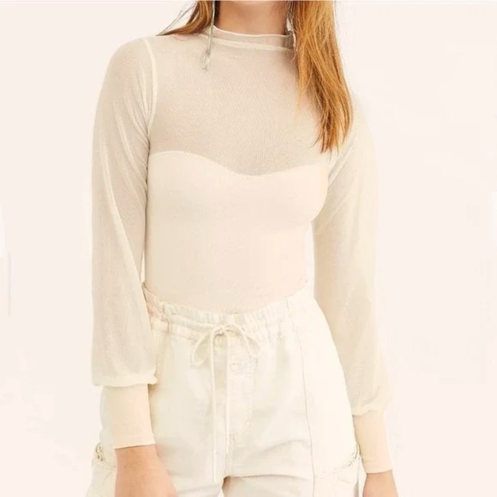 Free People Intimately Light Up Layering Top in Nude